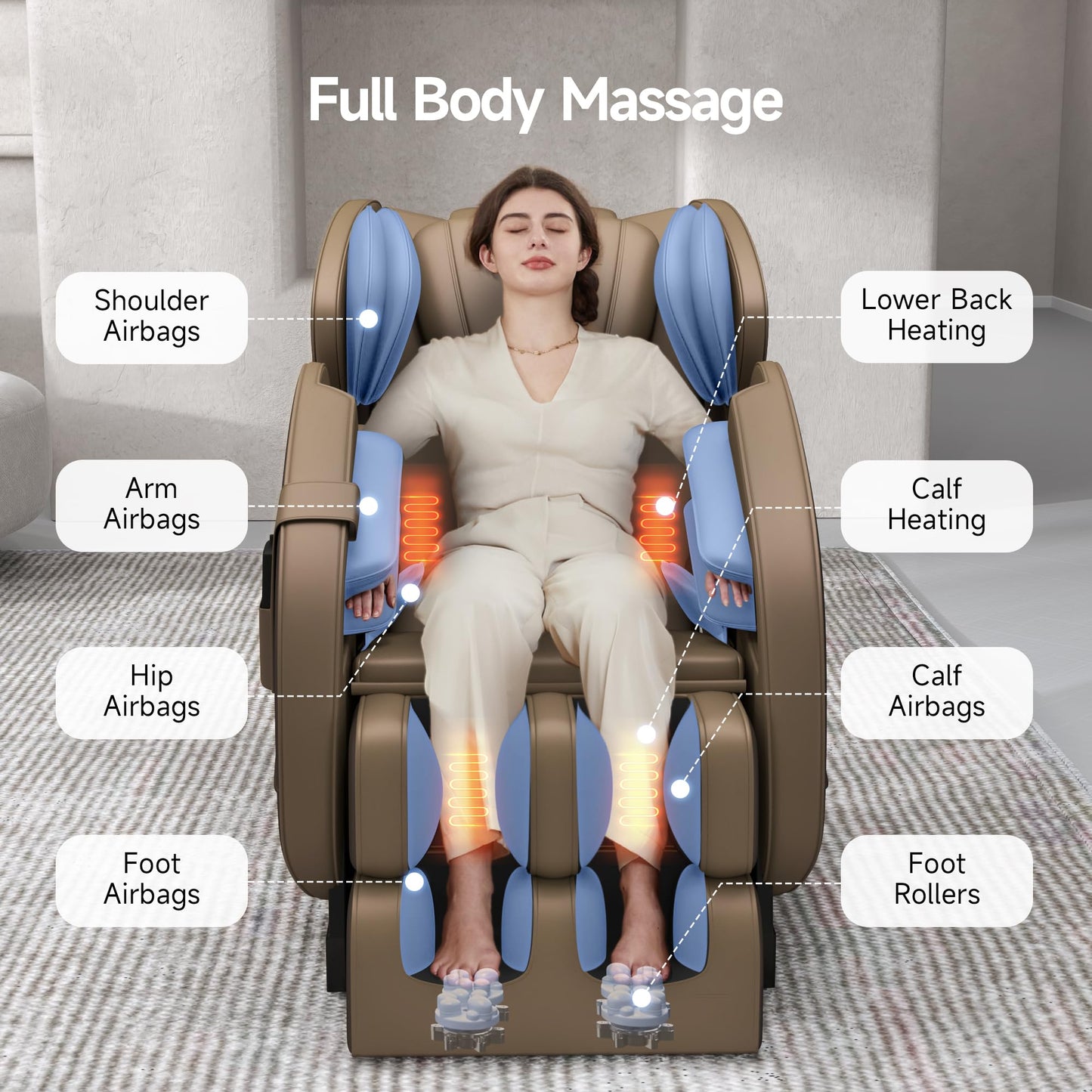Full Body Shiatsu Massage Chair with Heating