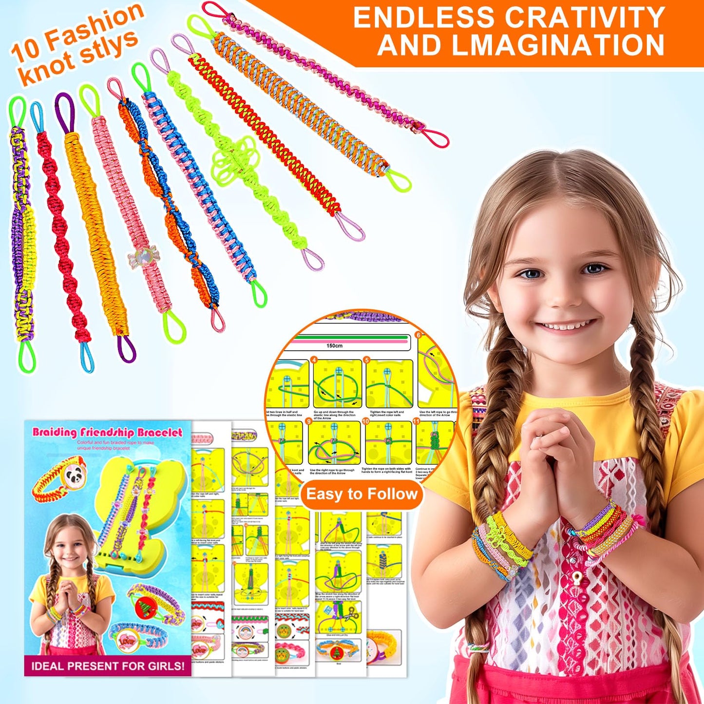 Friendship Bracelet Making Kit for Kids