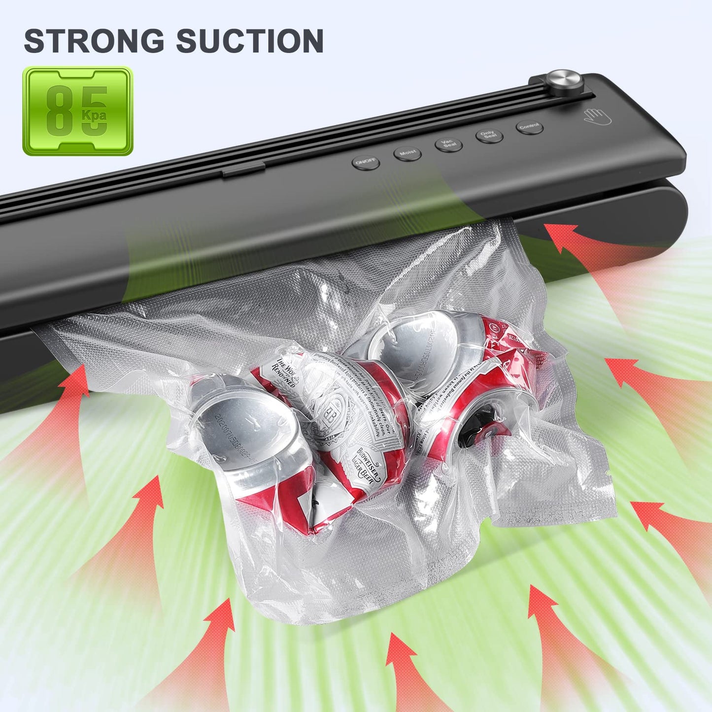 5-in-1 Vacuum Sealer with 15 Bags and Hose