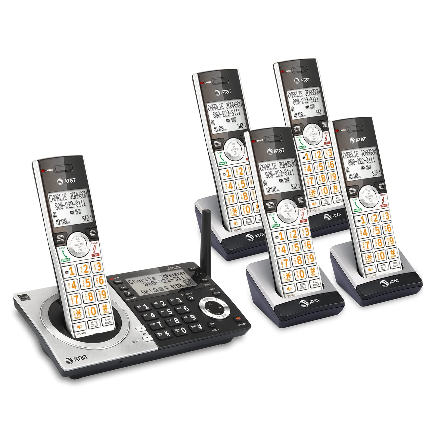 AT&T 5-Handset Cordless Phone with Answering Machine