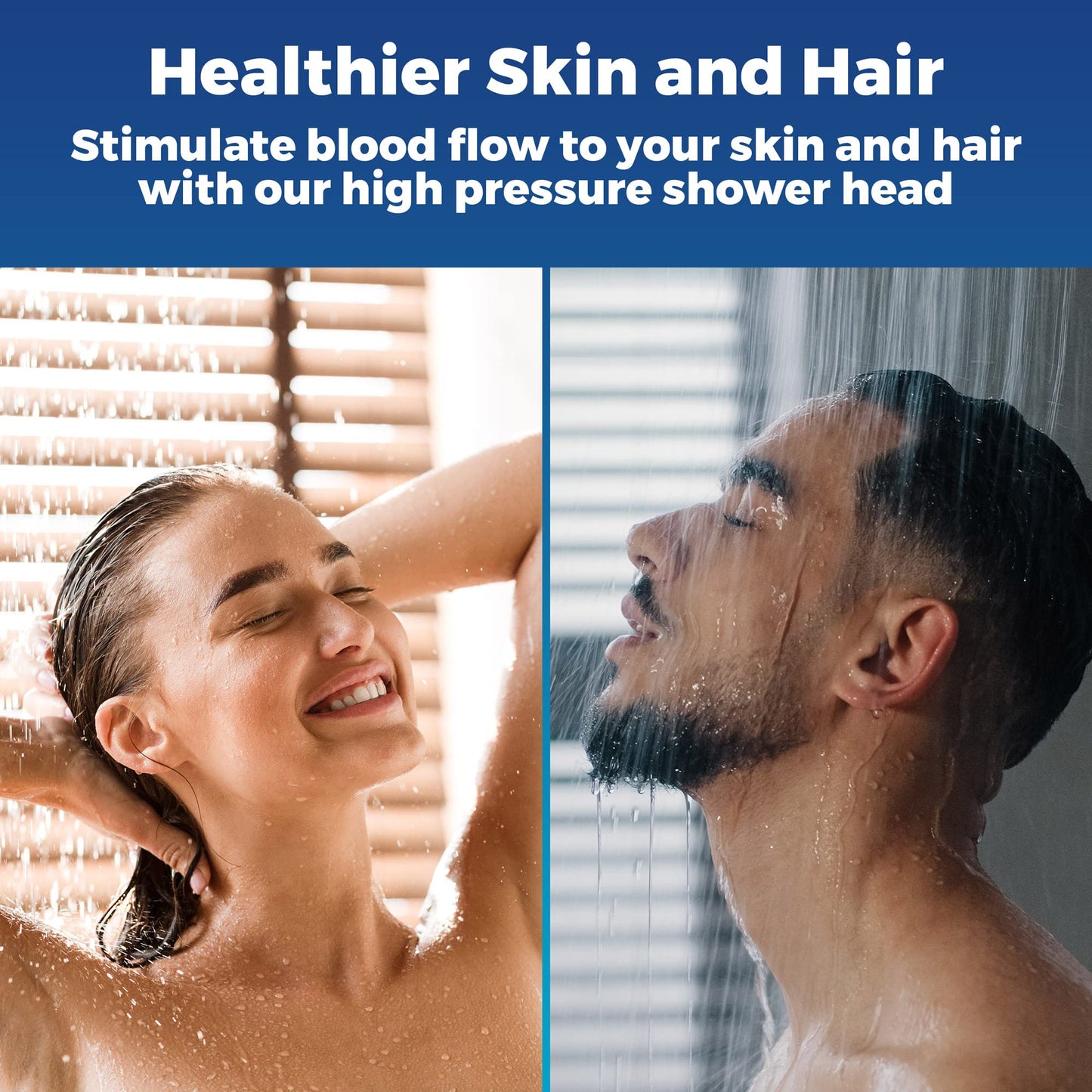 High Pressure Shower Head with Anti-Clog Nozzles