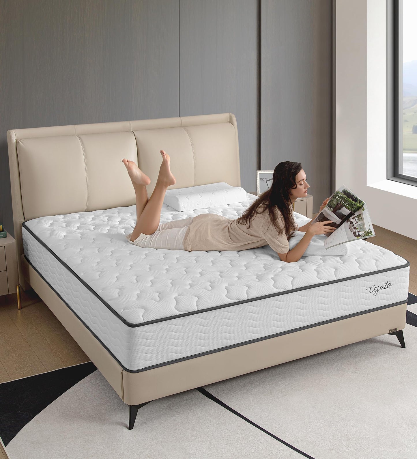 Cejato 12-Inch Hybrid Memory Foam Full Mattress