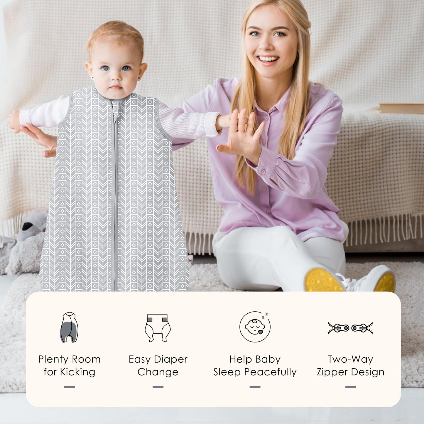 3 Pack Baby Sleep Sacks by SWEET DOLPHIN