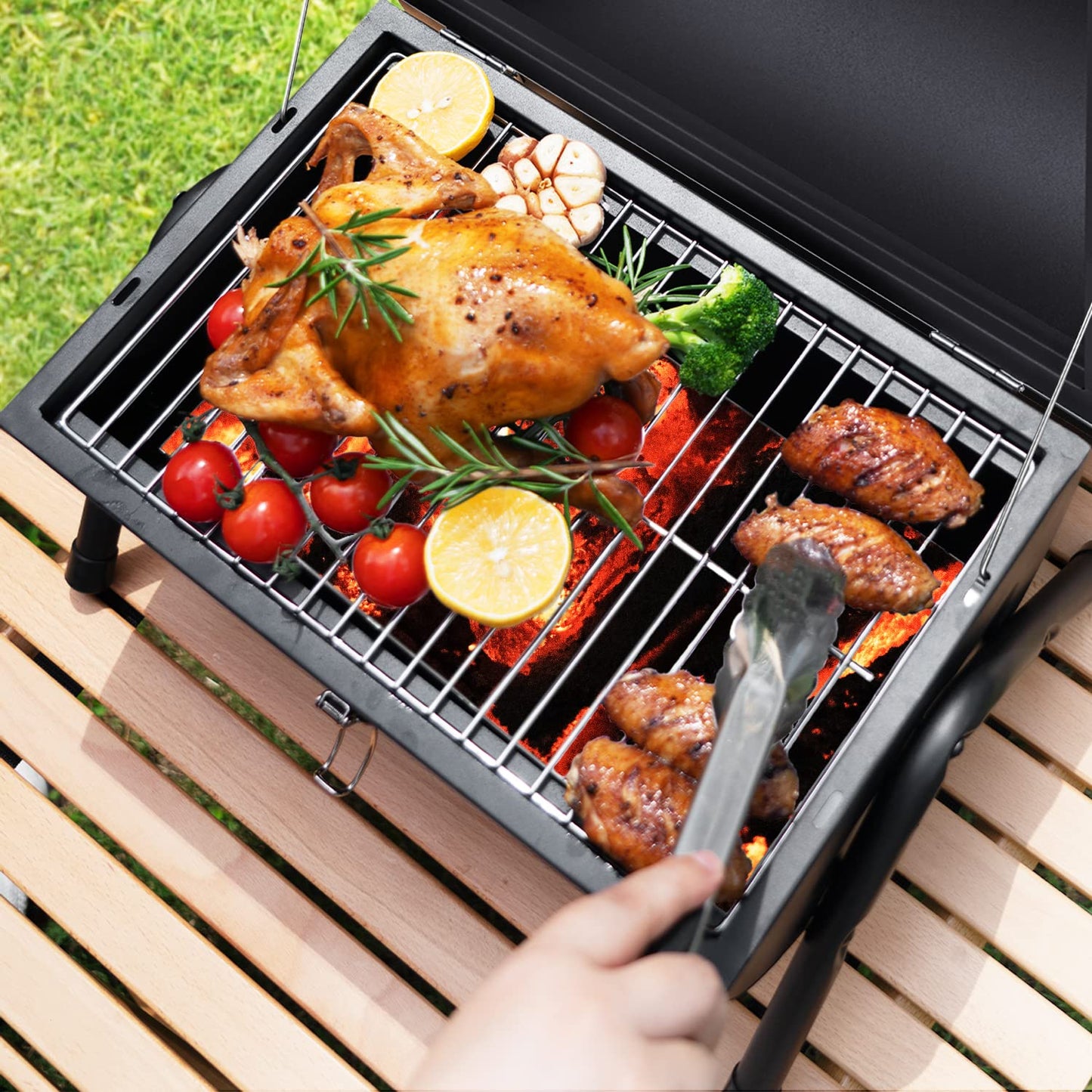 Portable Charcoal Grill for Outdoor Cooking