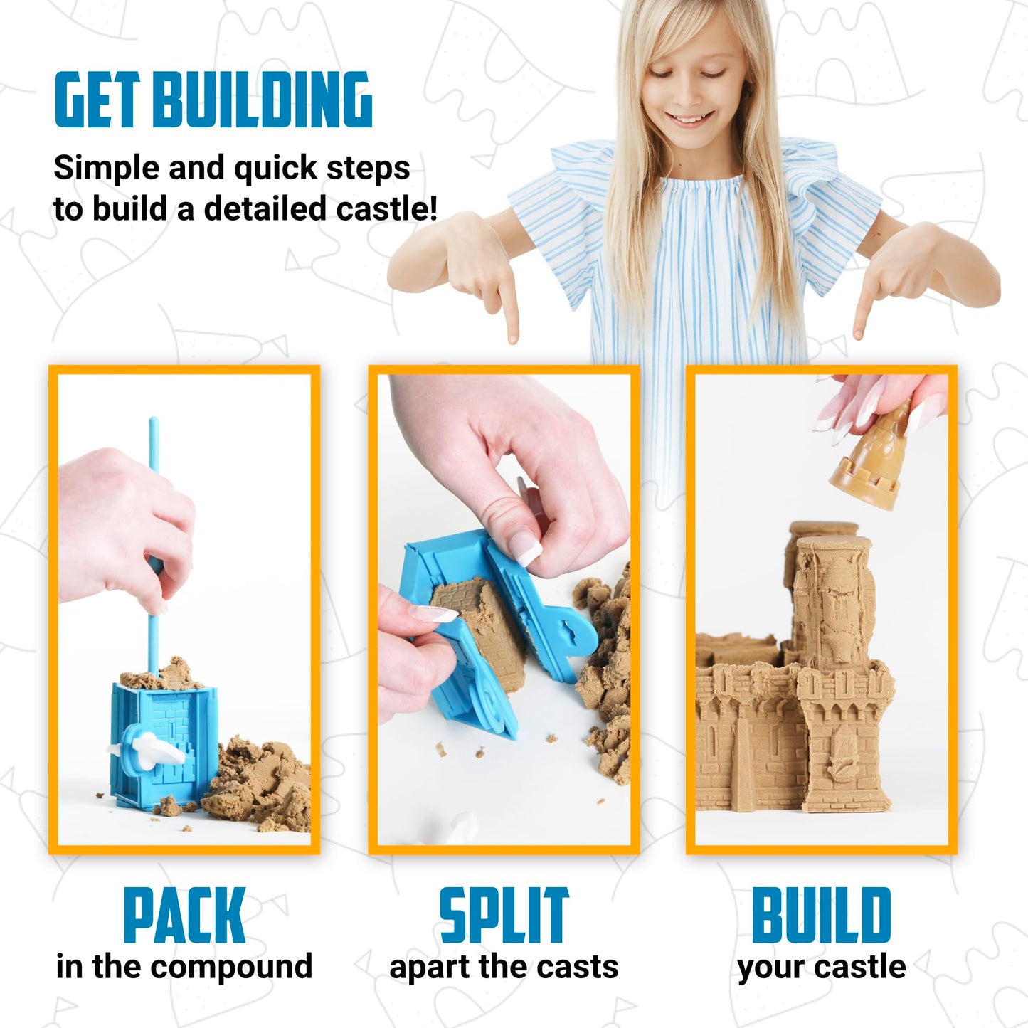 Indoor Sandcastle Play Kit with 20 Pieces