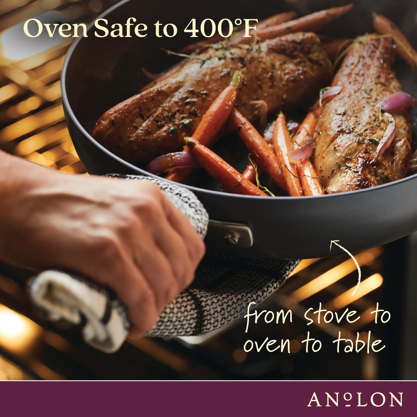 Anolon Hard-Anodized Nonstick Skillet Set, 2-Piece