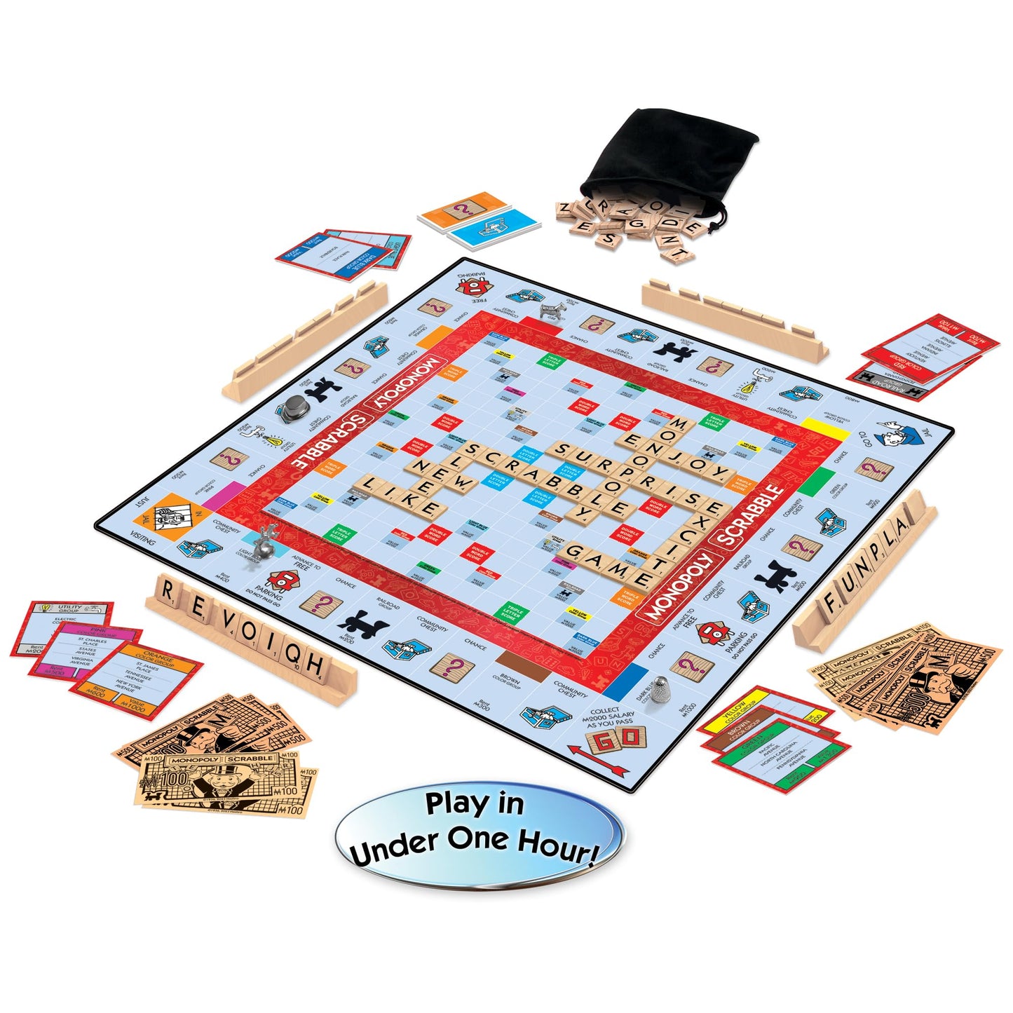 Winning Moves Monopoly Scrabble Game for 2-4 Players