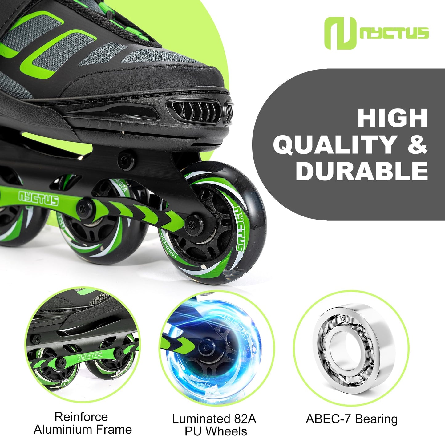 Inline Skates for Boys and Adults with Lights
