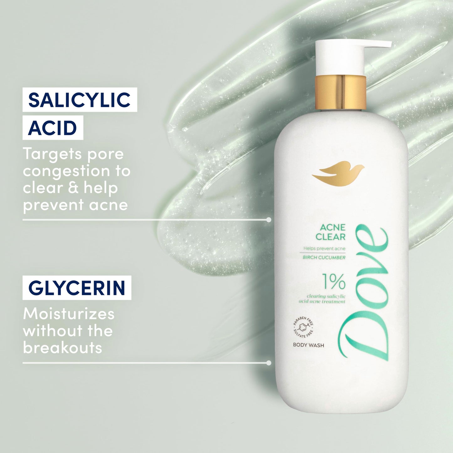 Dove Body Wash with Salicylic Acid 18.5 oz
