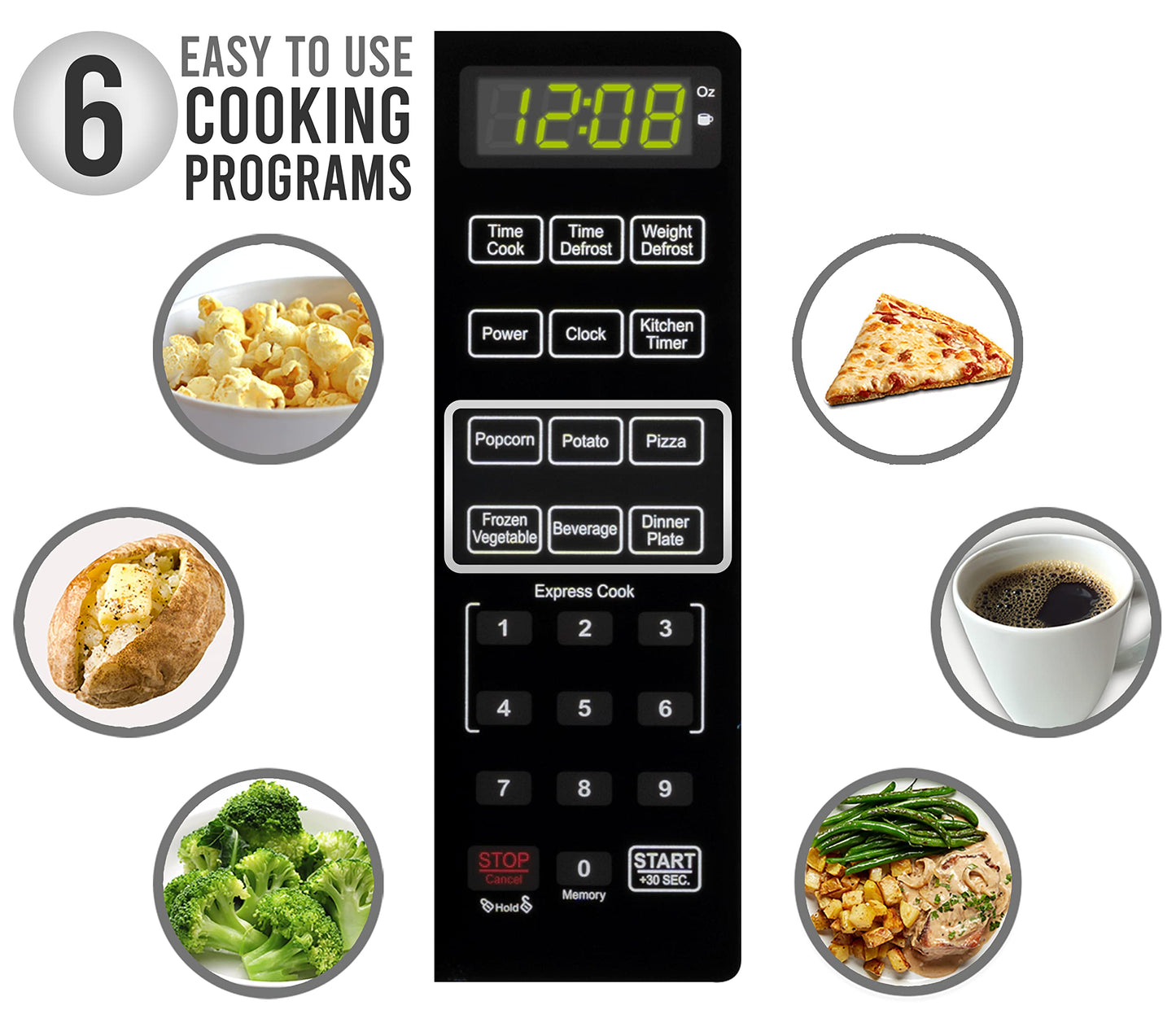 Farberware Countertop Microwave 1100 Watts, 1.6 Cu. Ft. - Microwave Oven With LED Lighting and Child Lock - Perfect for Apartments and Dorms - Easy Clean Stainless Steel