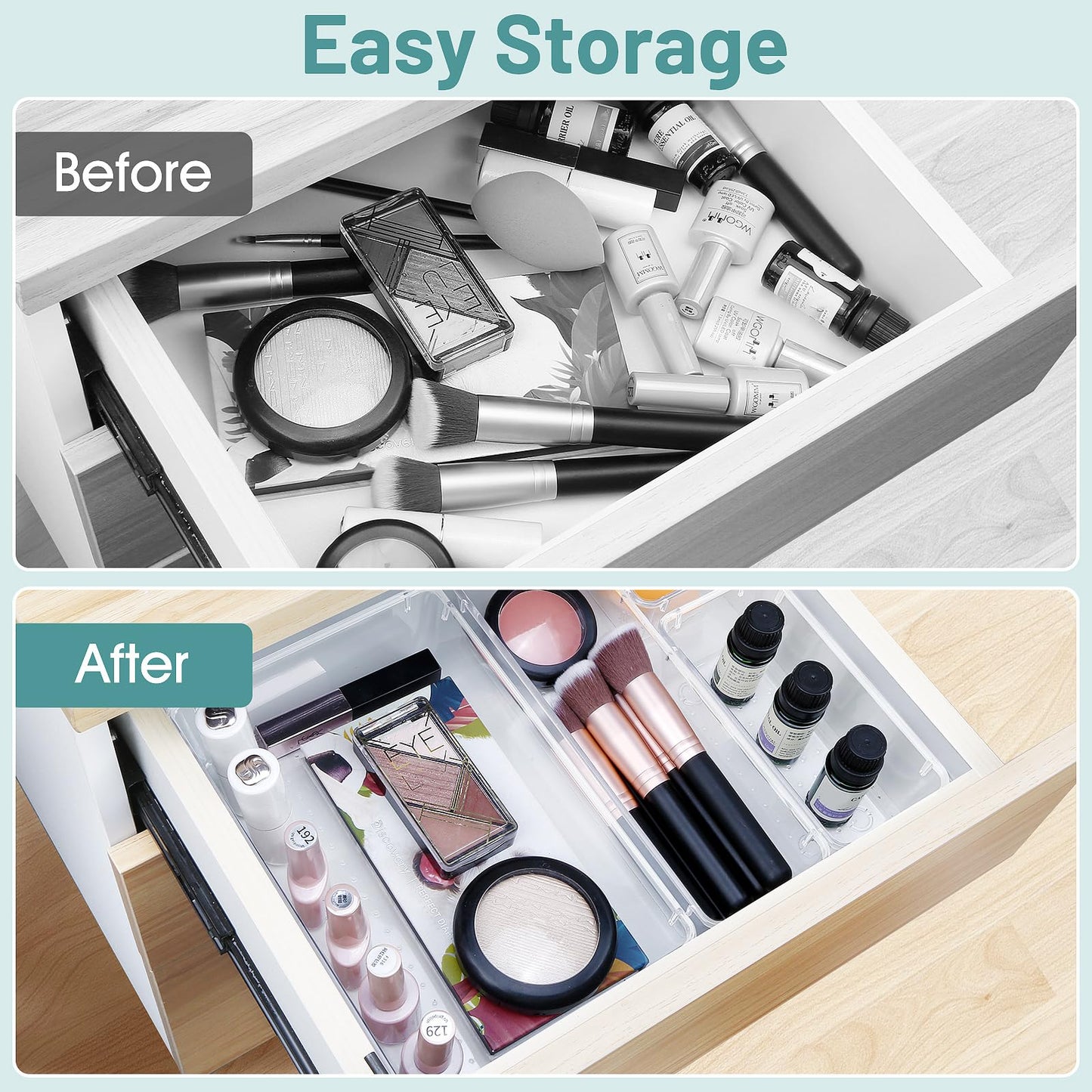 25 PCS WOWBOX Drawer Organizer Set for Storage