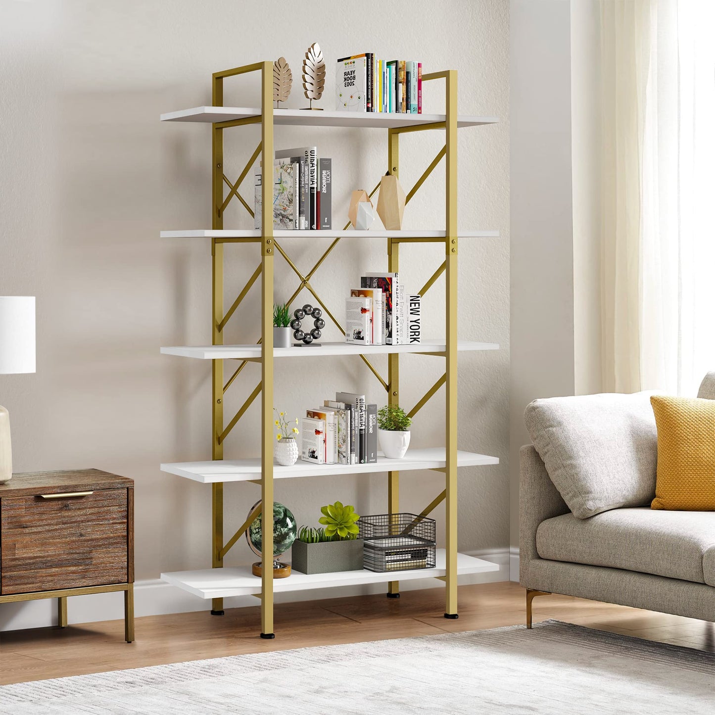 5-Tier YITAHOME Modern Bookshelf for Home Office