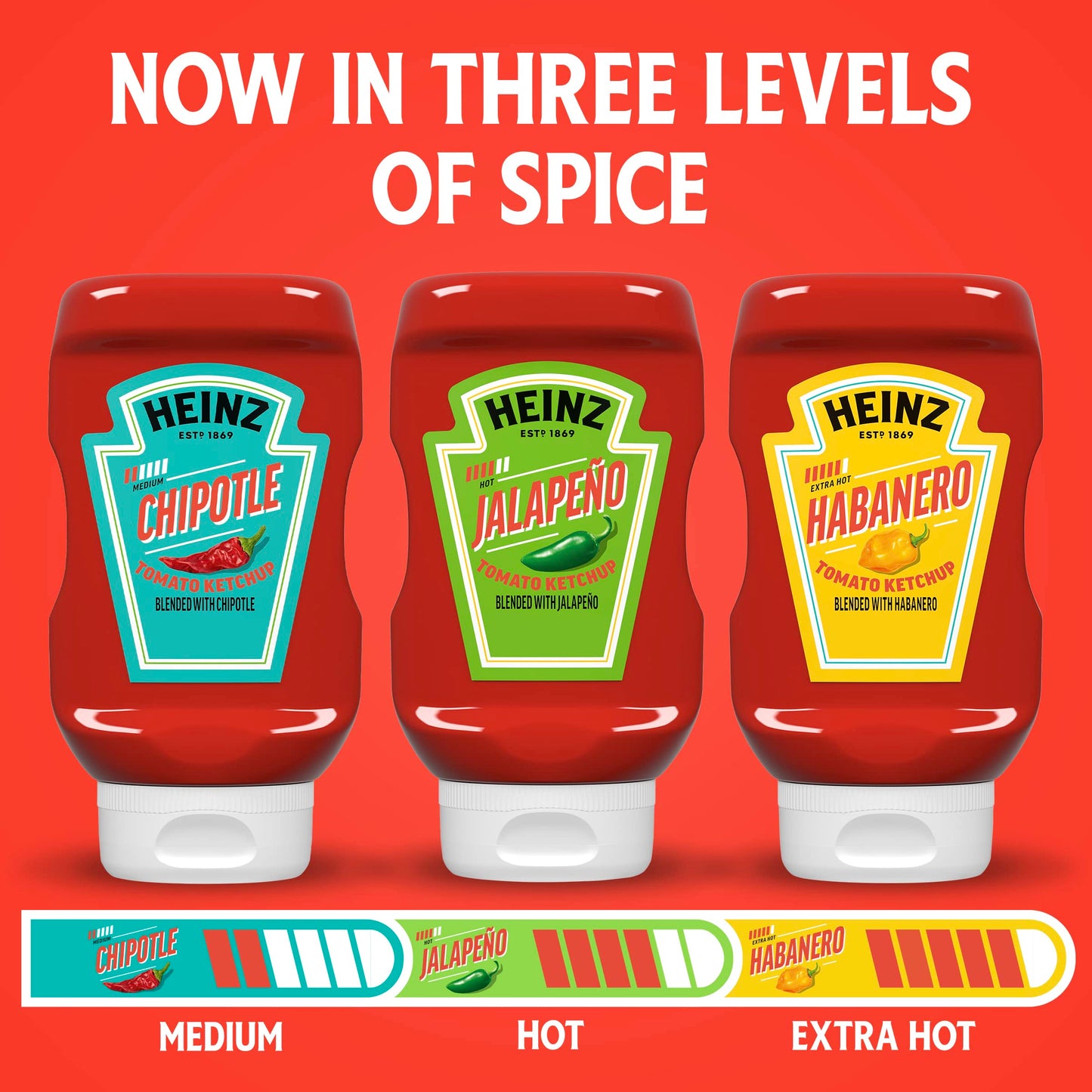 Heinz Habanero Tomato Ketchup Squeeze Bottle 14 oz