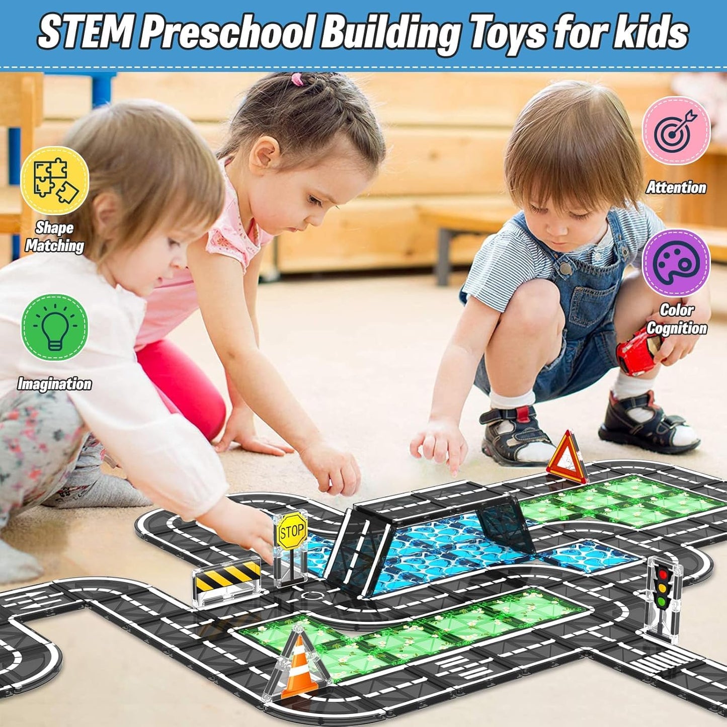 Magnetic Tiles Construction Set for Kids