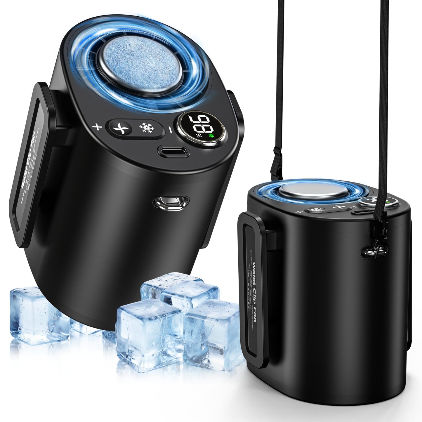 Rechargeable Handheld Fan with Ice Cooler