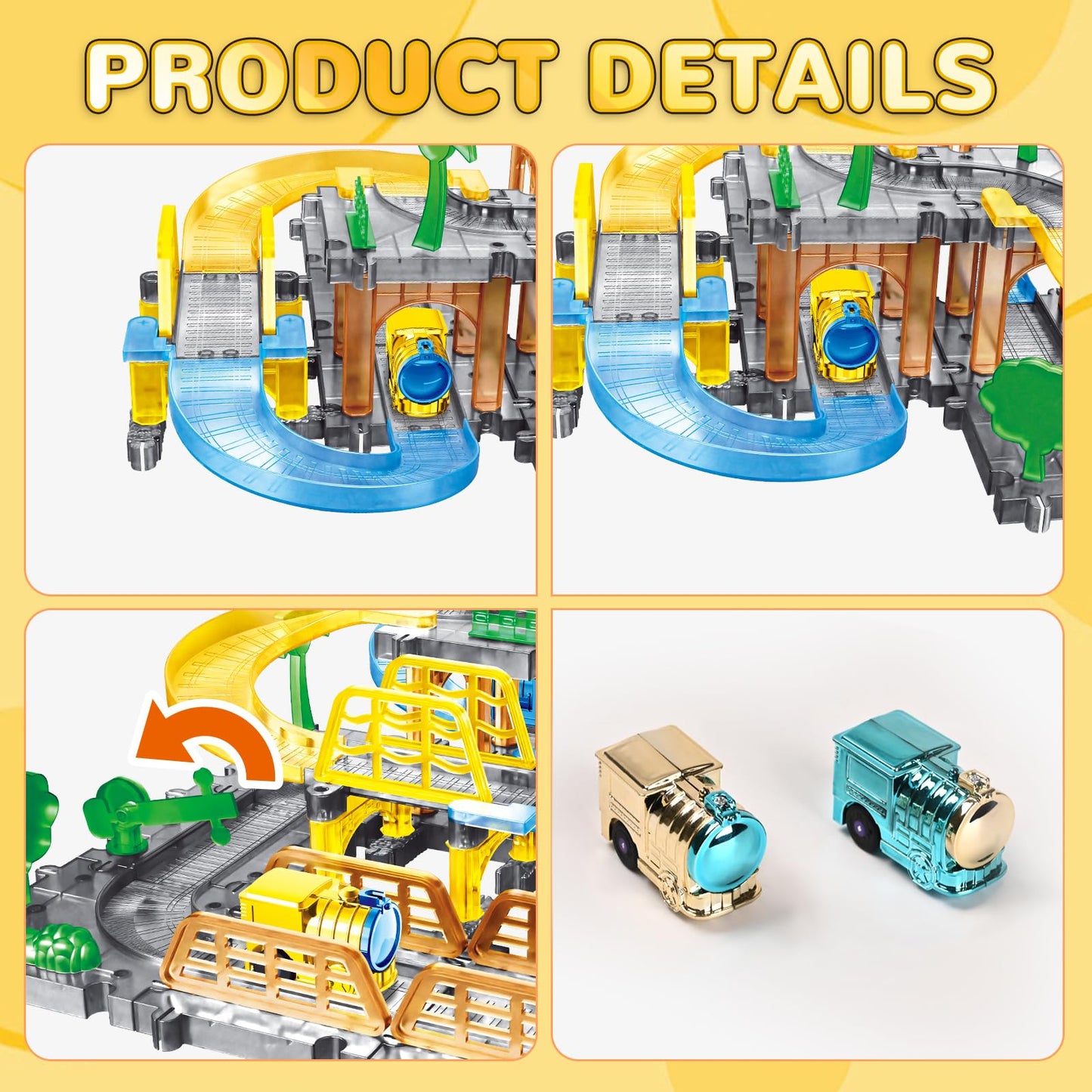 58pcs Racing Car Track Set for Kids