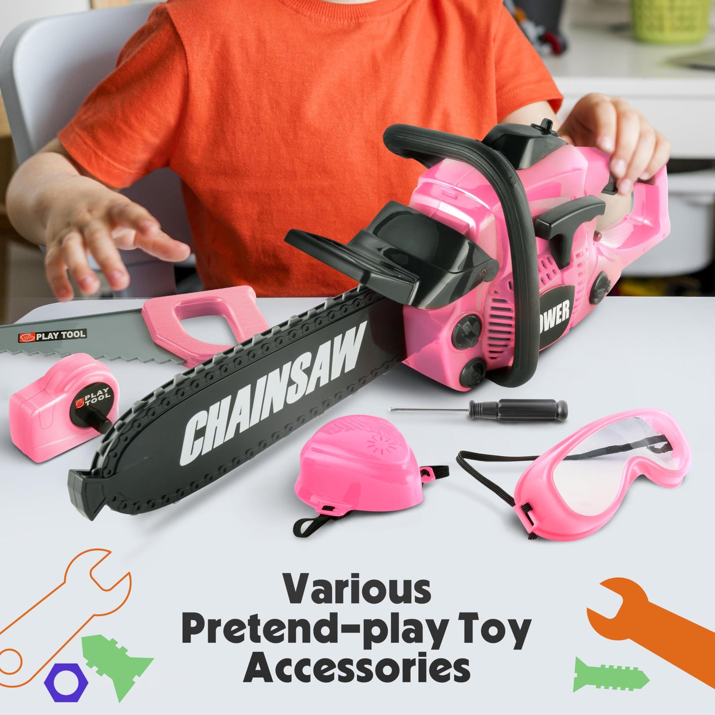 Kids Electric Chainsaw Toy for Pretend Play