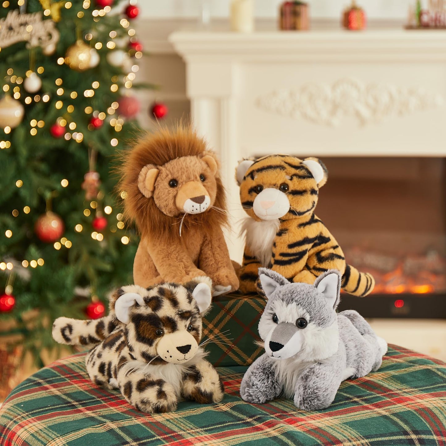 Jungle Stuffed Animals for Baby Shower Centerpieces