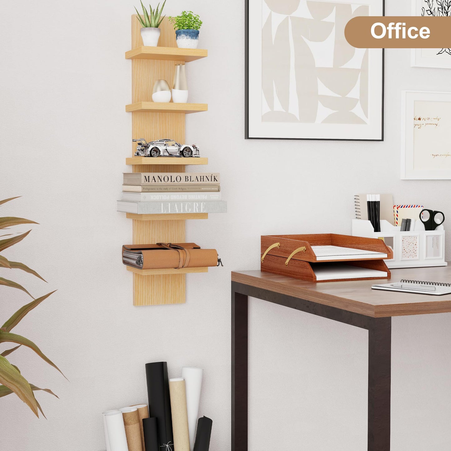 5-Tier Wall Shelf Unit for Home Decor