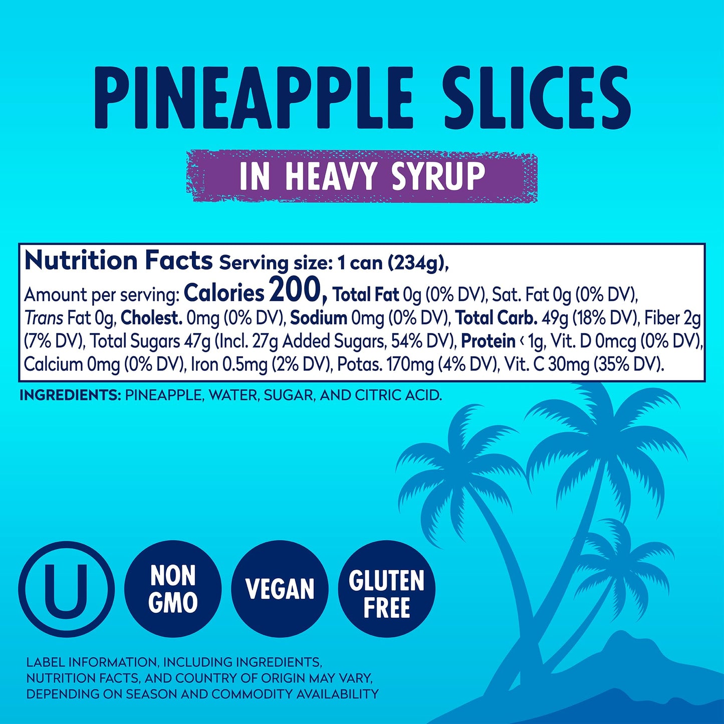 Dole Pineapple Slices in Heavy Syrup, 12 Pack