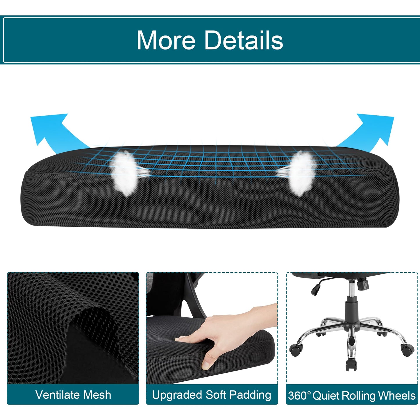 VECELO High Back Mesh Office Chair with Armrest