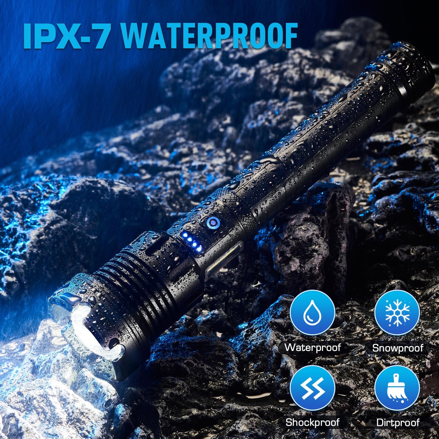 High Lumens Rechargeable Tactical Flashlight by ANKRA