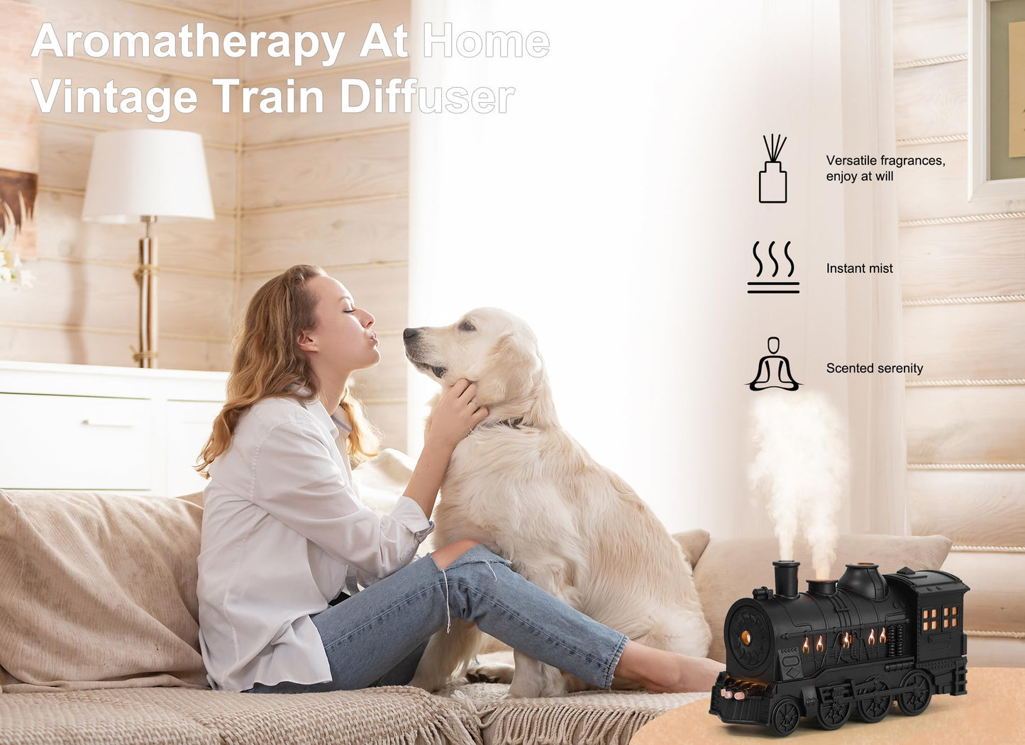 Train Shape Essential Oil Diffuser with Remote