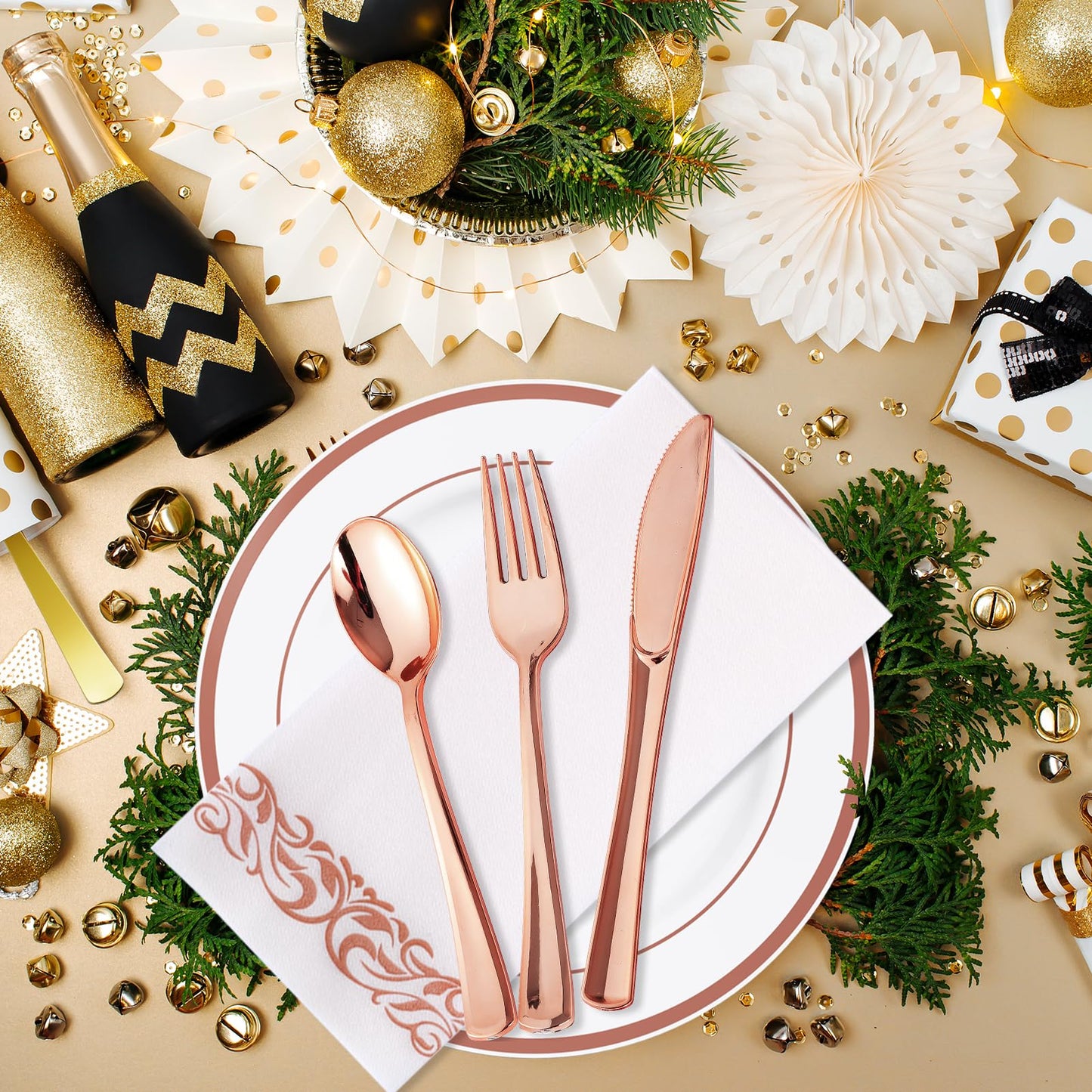 700 Count Disposable Dinnerware Set by JOLLY CHEF