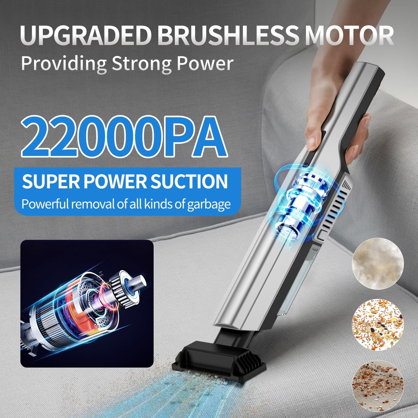Cordless Handheld Vacuum Cleaner 22000Pa