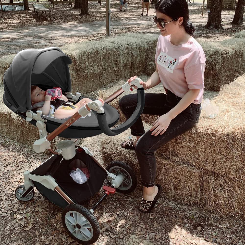 Hot Mom 2 Ultra Baby Stroller with 360° Rotation