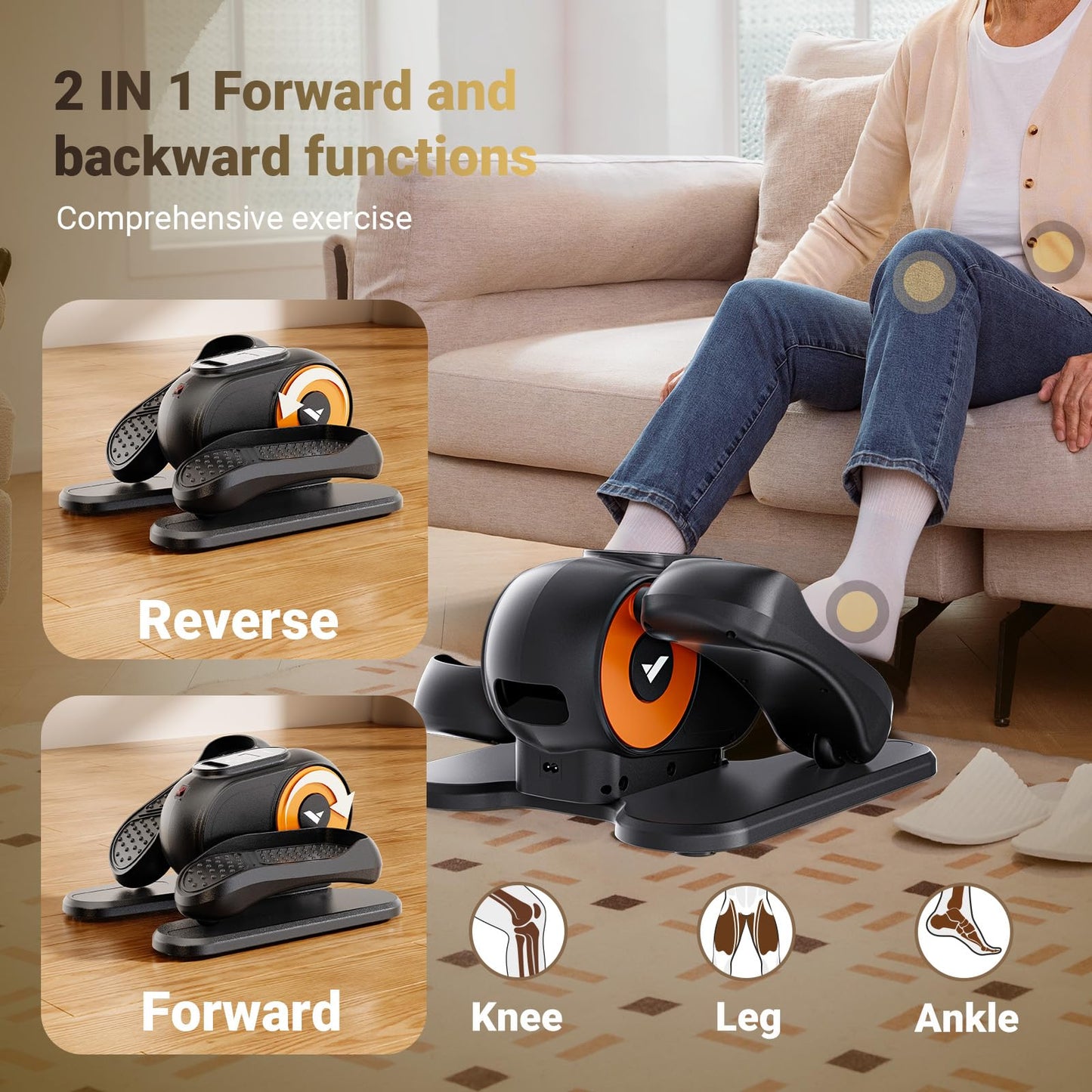 MERACH Under Desk Elliptical with Remote Control