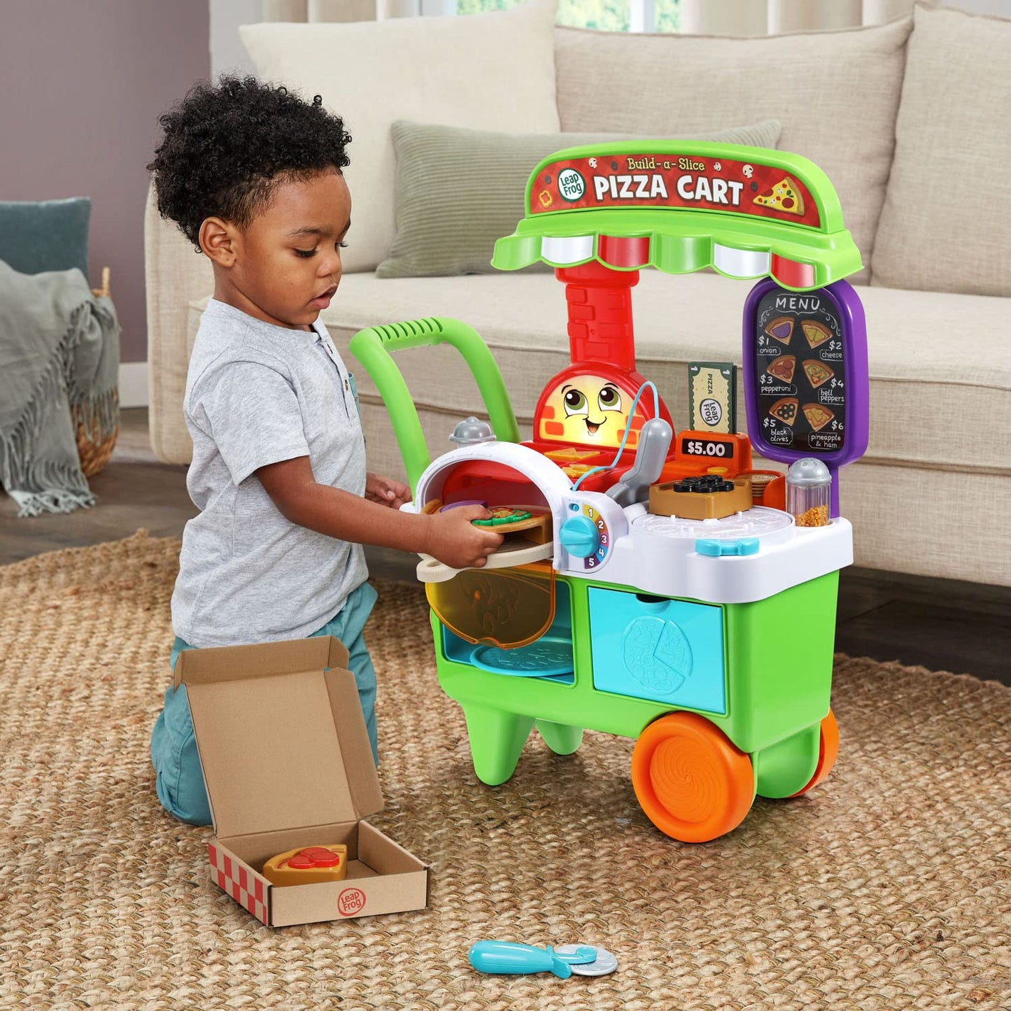 LeapFrog Build-a-Slice Pizza Cart for Kids