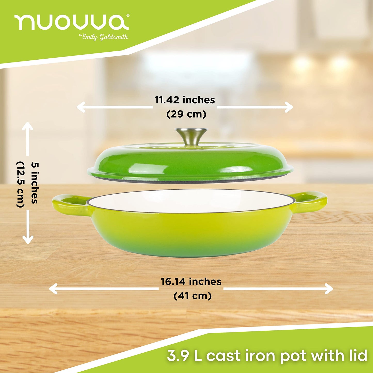 Enamelled Cast Iron Dutch Oven, 3.7-Quart