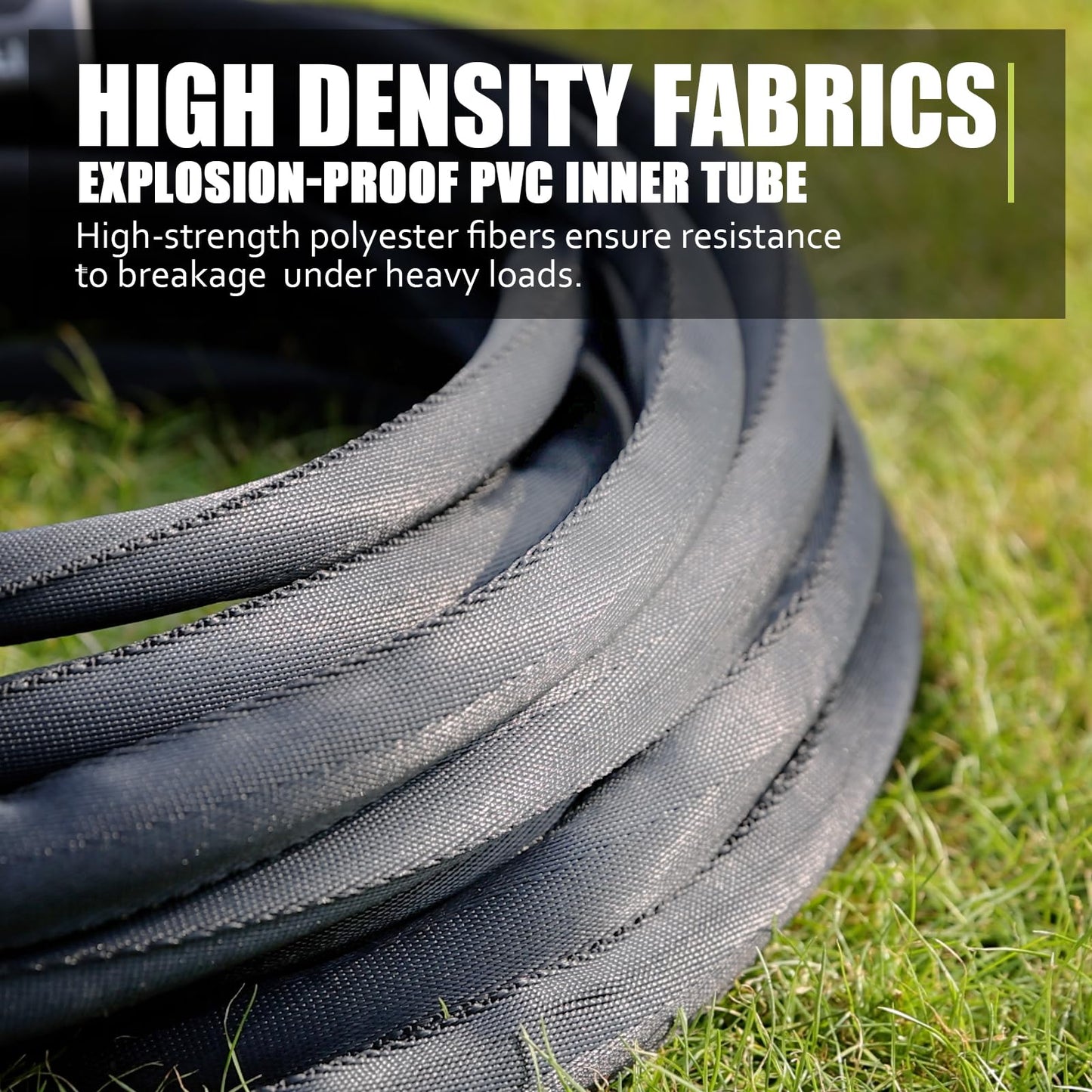 100ft Non-Expanding Garden Hose with Spray Nozzle