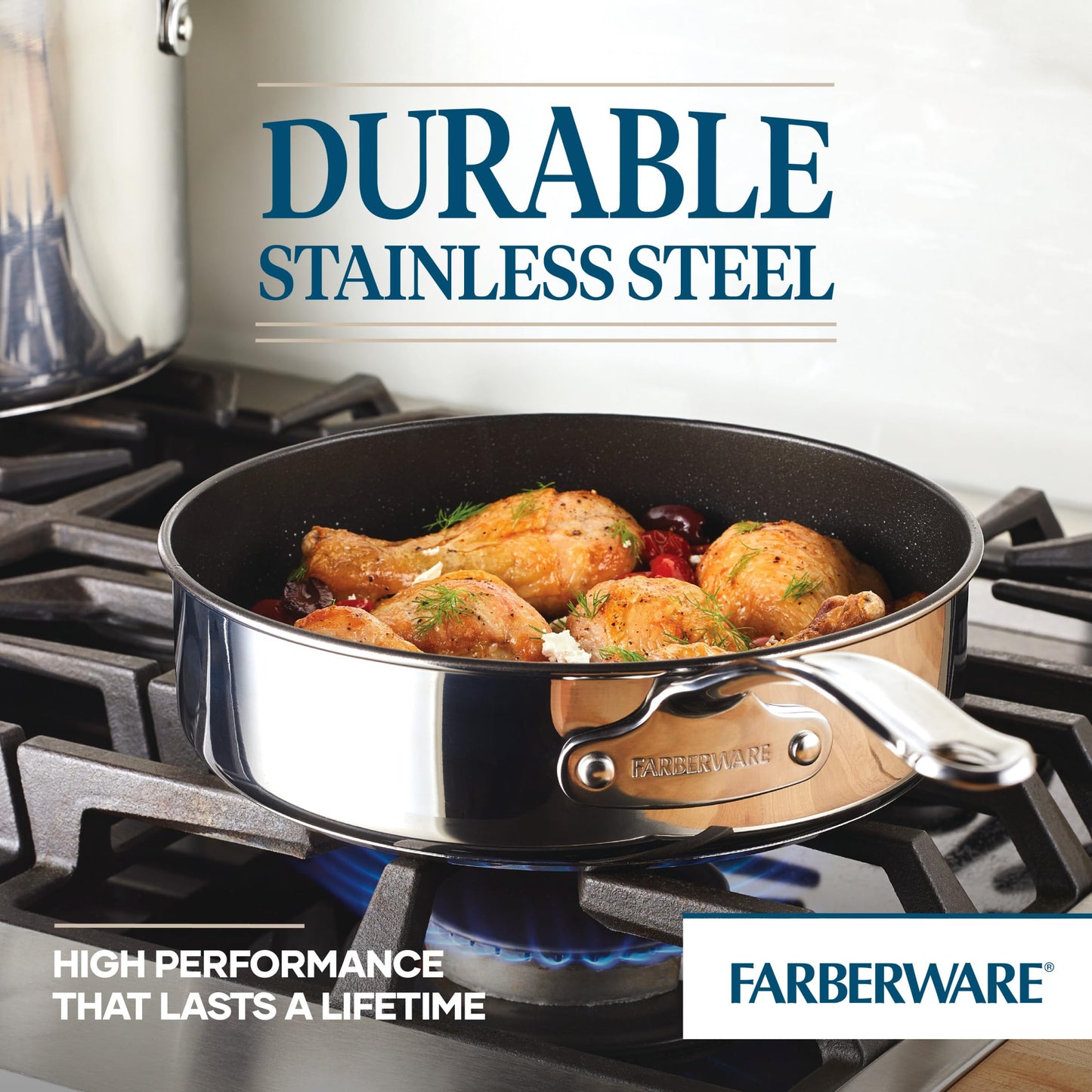 Farberware 10-Piece Stainless Steel Cookware Set
