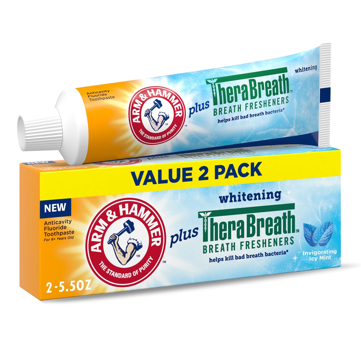 Arm & Hammer Whitening Fluoride Toothpaste, Icy Mint
