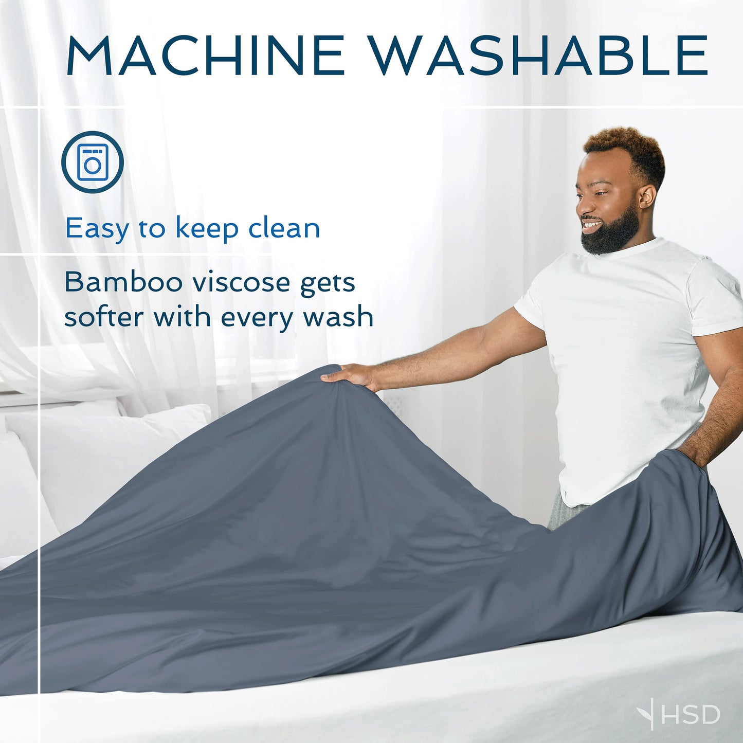 Hotel Sheets Direct Duvet Cover Bed Linen Set, 2 -Piece Set, Grey, Twin XL