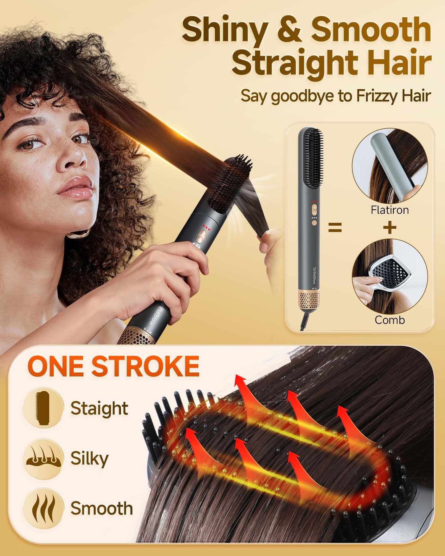 6-in-1 Hair Dryer Brush Styler with Attachments