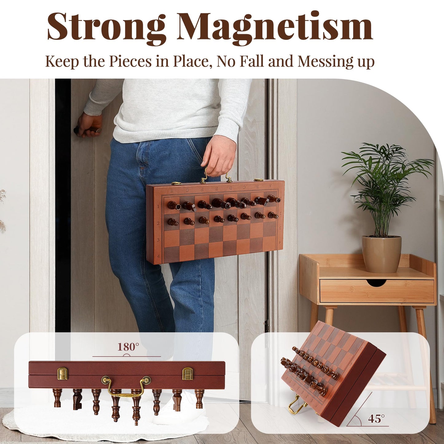 Magnetic Travel Chess Set for Kids and Adults