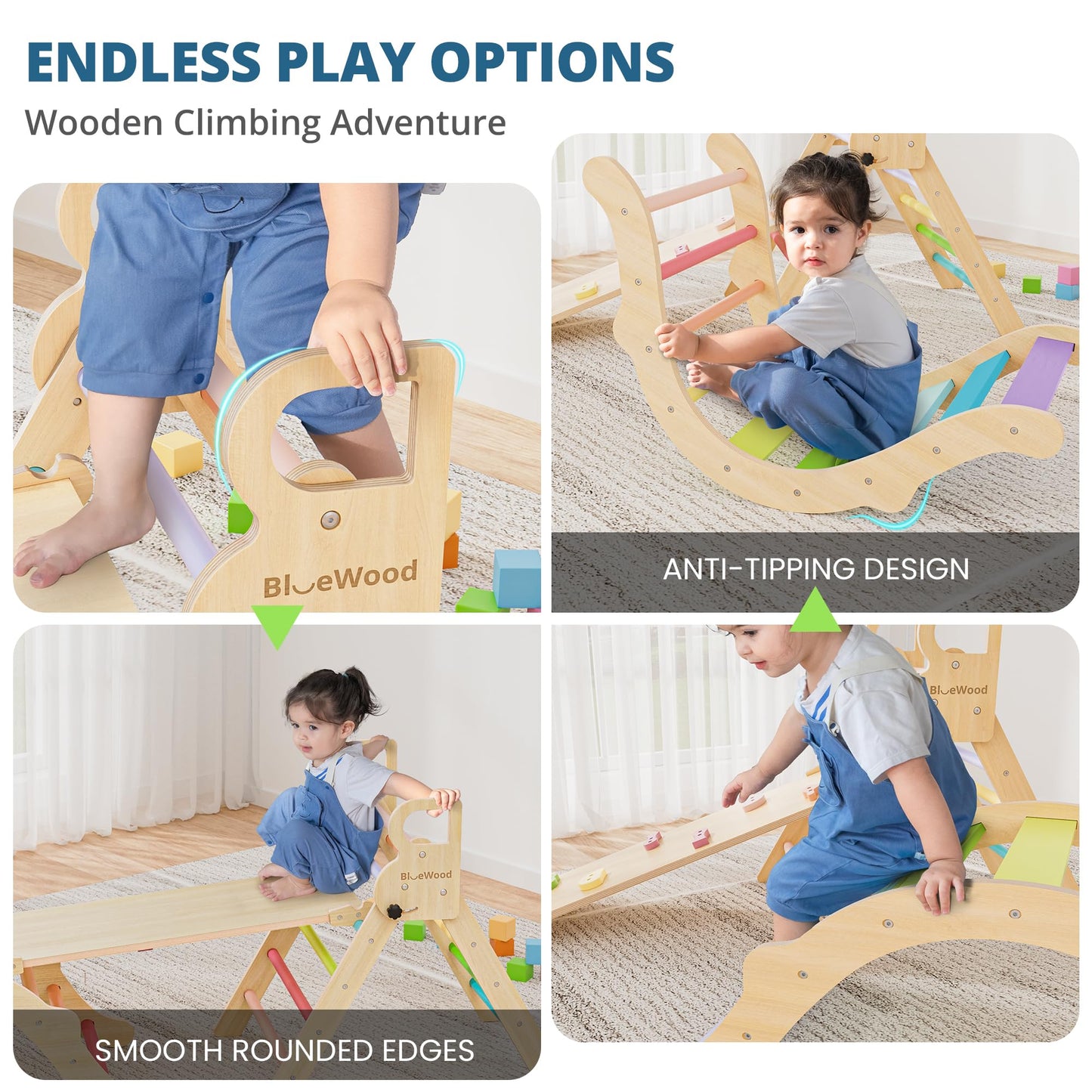 BlueWood 7-in-1 Foldable Climber for Kids