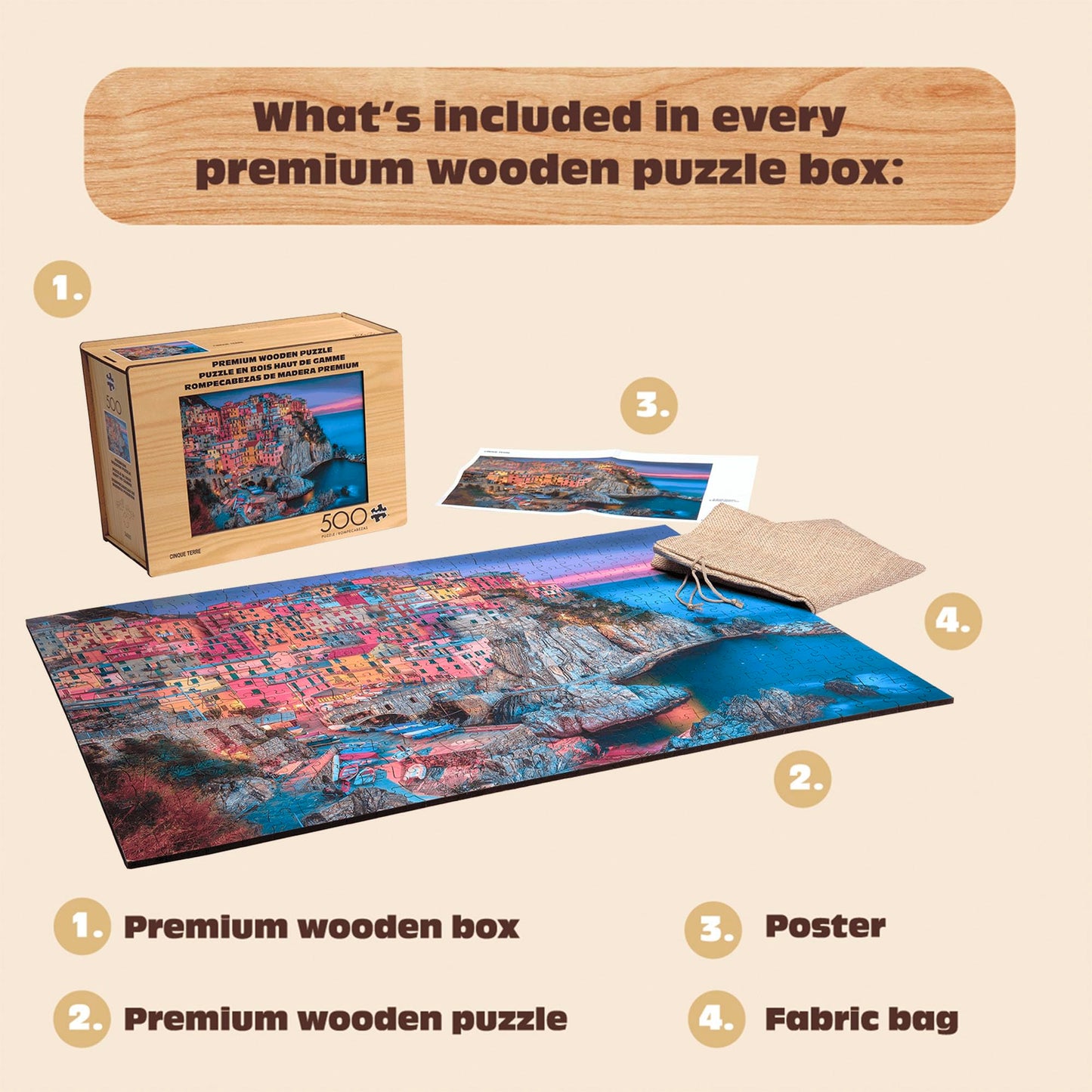 500-Piece Buffalo Games Cinque Terre Puzzle