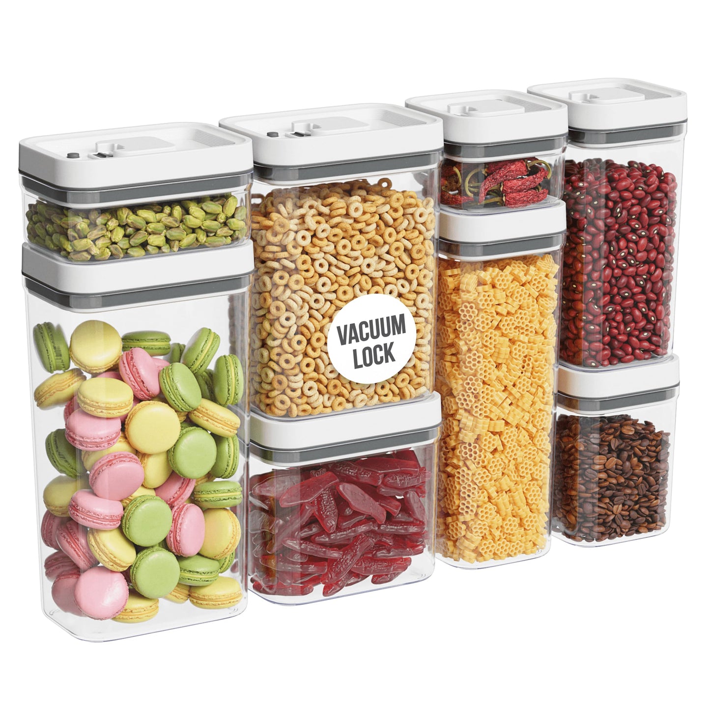 Airtight Food Storage Containers - 8-Pack Set