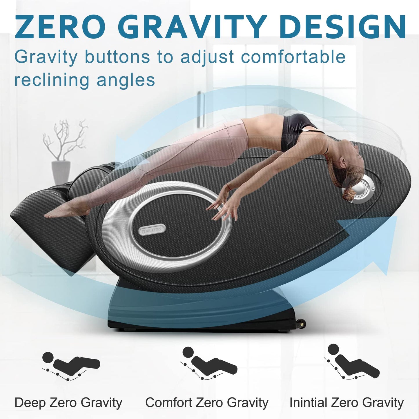 BILITOK Zero Gravity Massage Chair with Bluetooth