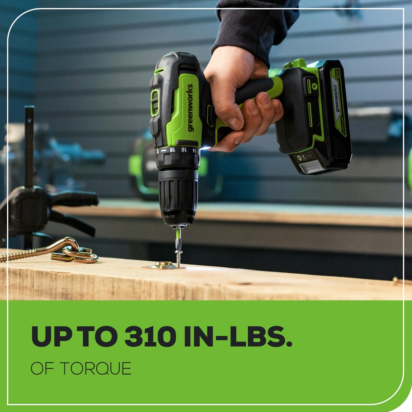 Greenworks Cordless Drill Kit with Batteries & Bits