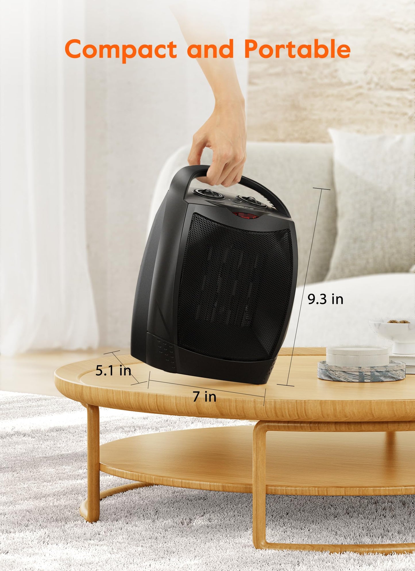 GiveBest Portable Electric Space Heater 1500W