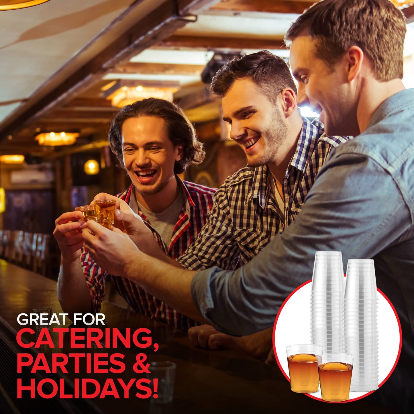 Clear 1.5 Oz Plastic Shot Glasses - 1000 Count