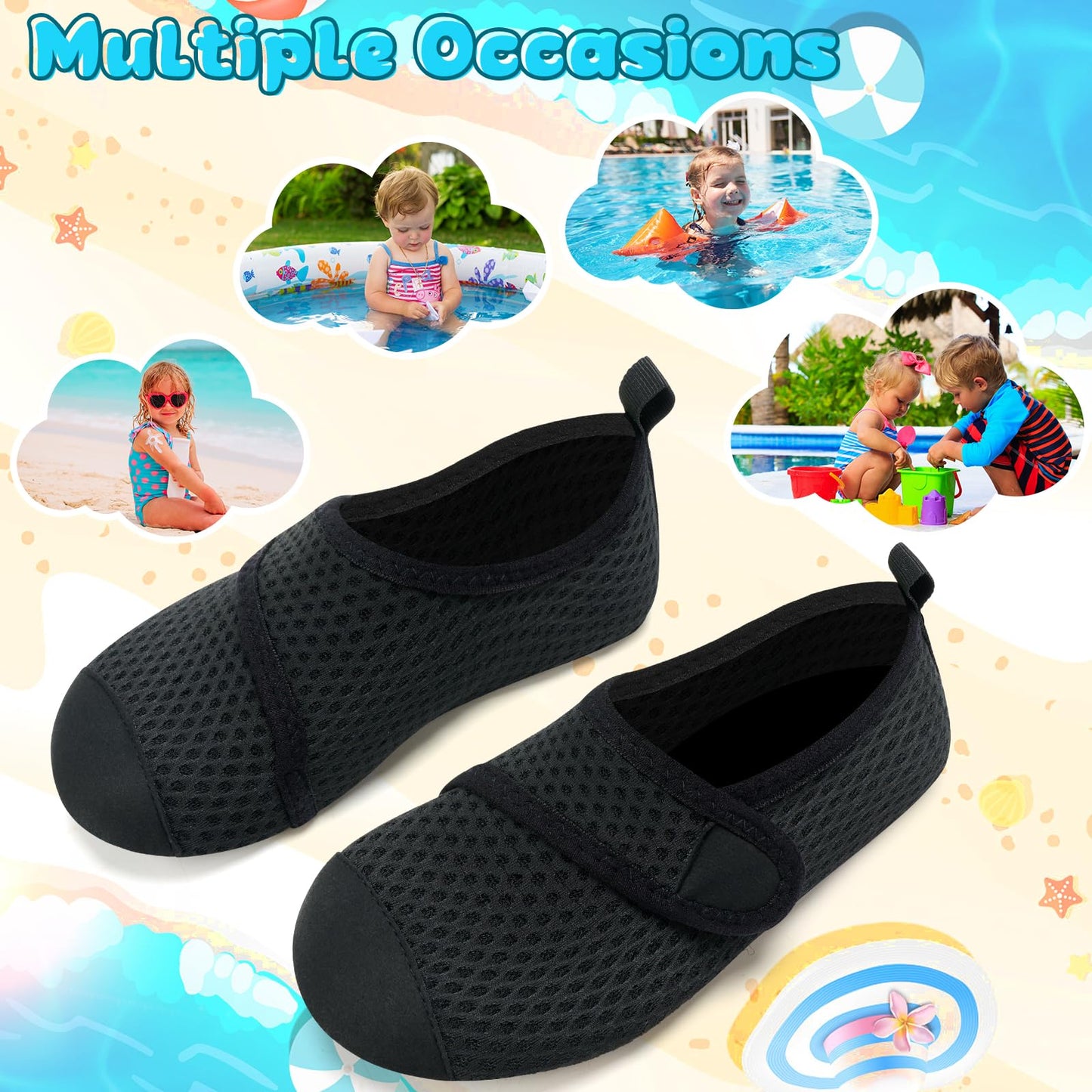 VIFUUR Kids Quick-Dry Aqua Water Shoes