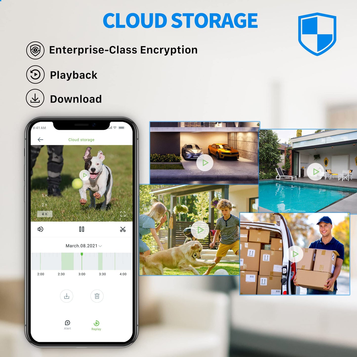 Septekon 2K Outdoor Security Camera with Audio