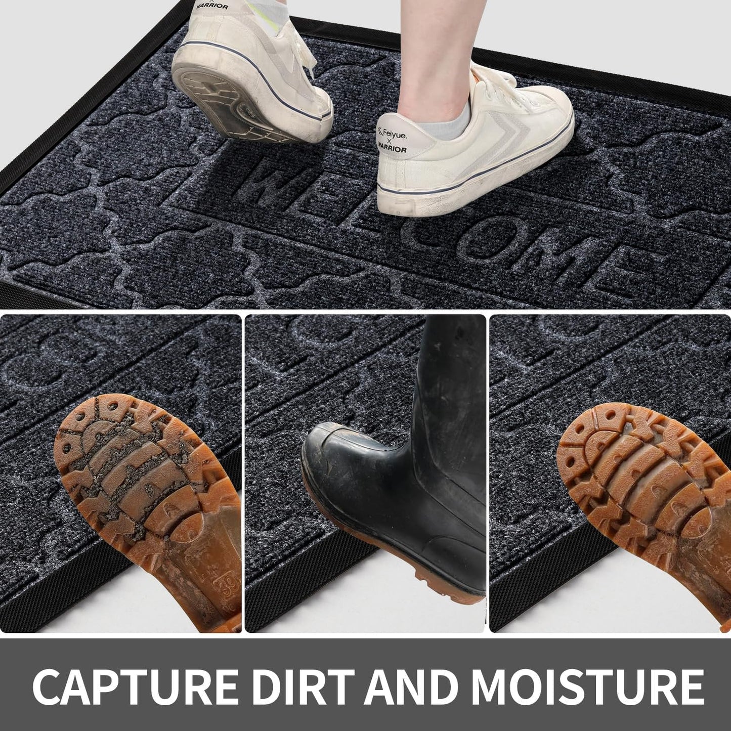 Heavy Duty Non-Slip Outdoor Welcome Mat 30"x17"