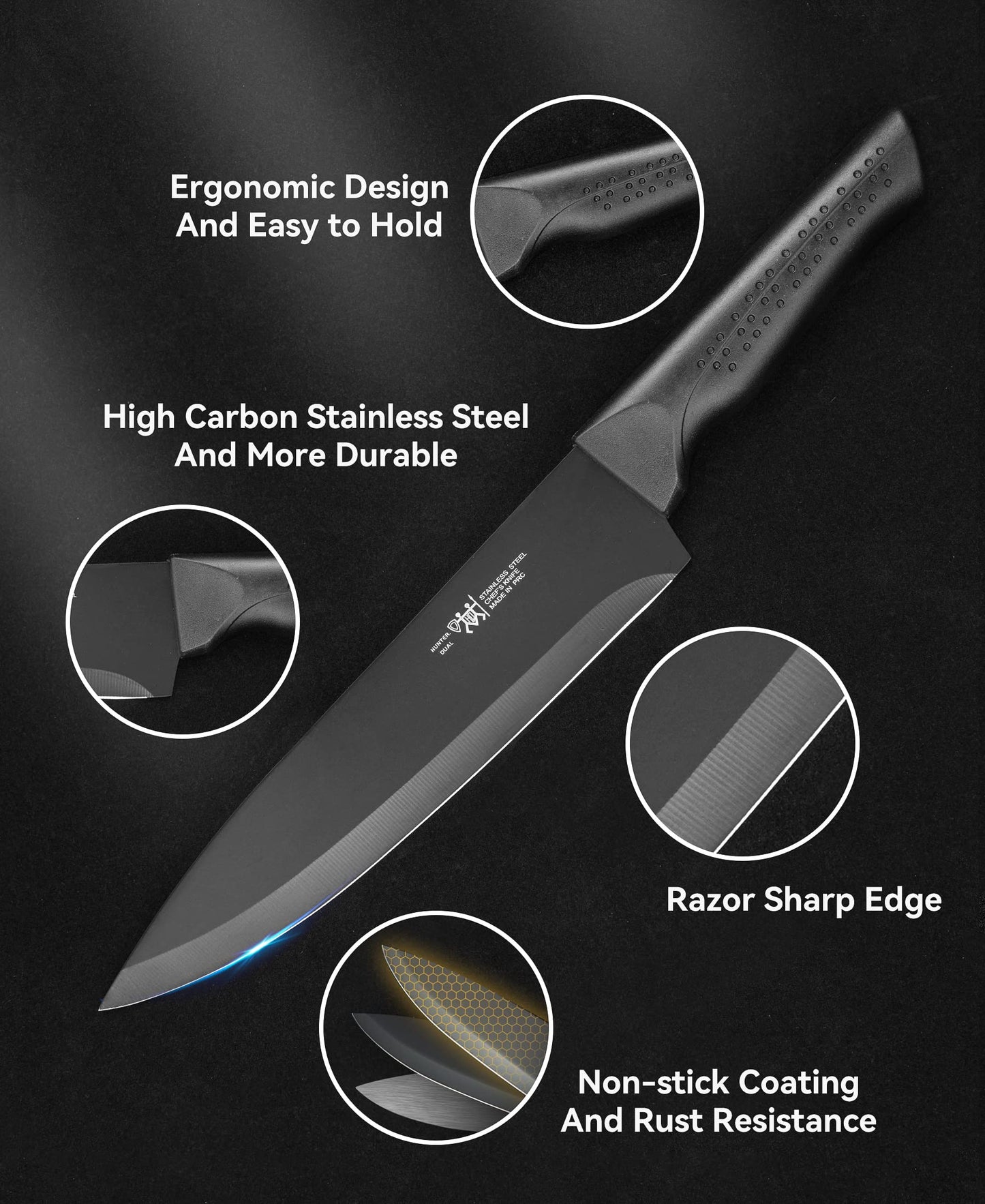 15-Piece Self-Sharpening Knife Set with Block